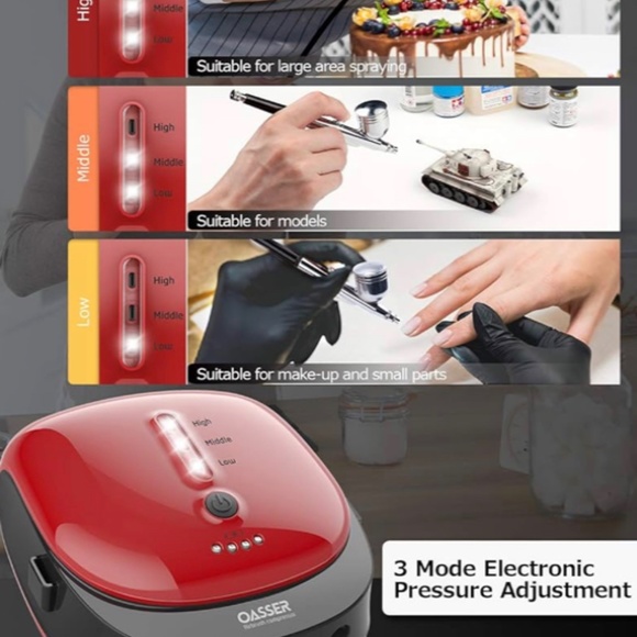 Oasser Airbrush Kit with Compressor Mini - Picture 2 of 9